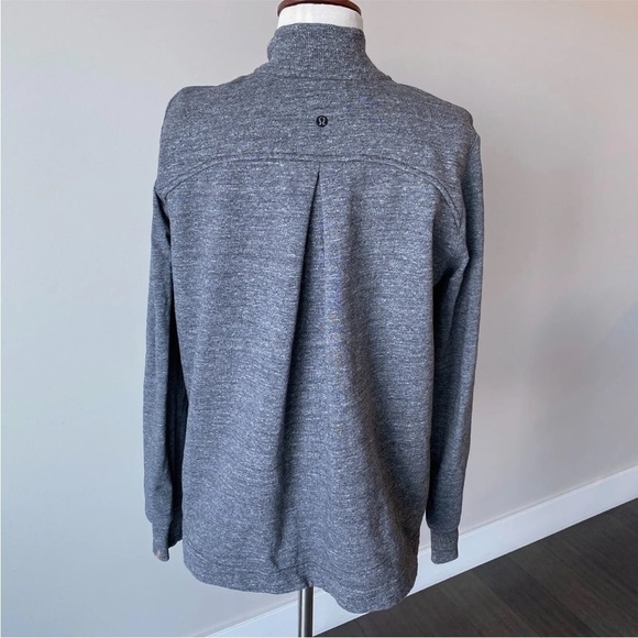 LULULEMON Pleat to Street Bomber Jacket Heathered Gray Pockets Size 8 - Picture 3 of 9